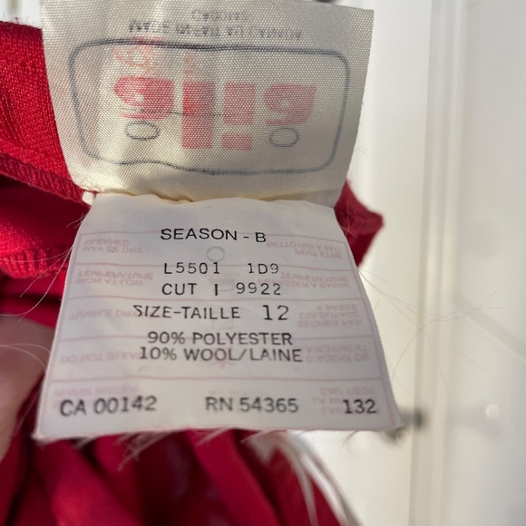 Sz M Vintage(with Tags!) Red Pleated Maxi Skirt - Picture 9 of 10